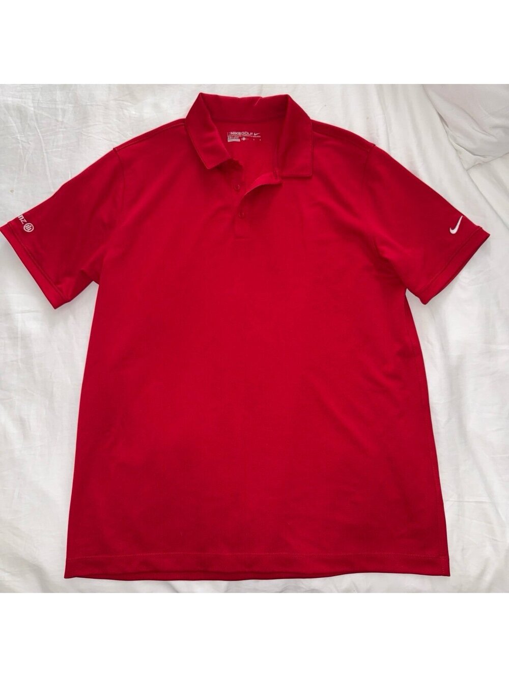 Nike Golf Red Short Sleeve Polo Shirt Men's Large